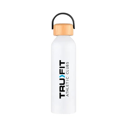 24 oz Recycled Aluminum Bottle with Bamboo Lid