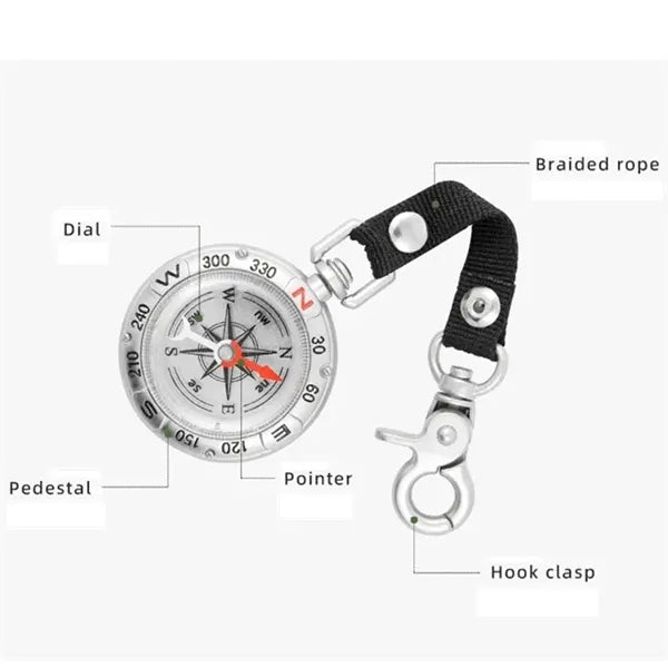 Vintage Outdoor Clip-On Compass