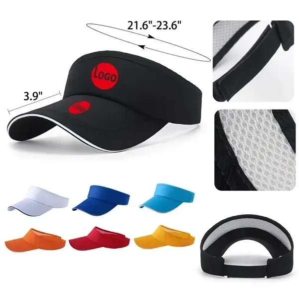 MOQ 50 PCS Lightweight Tennis Golf Sun Hat Visors