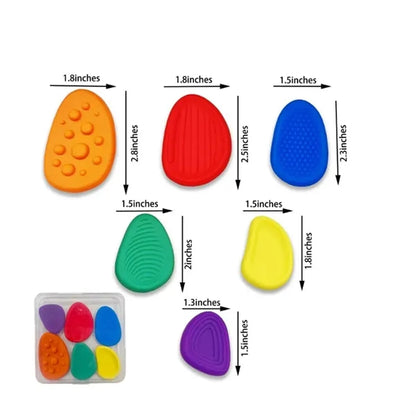 Silicone Sensory Stone Set,Fidget Stress Toy