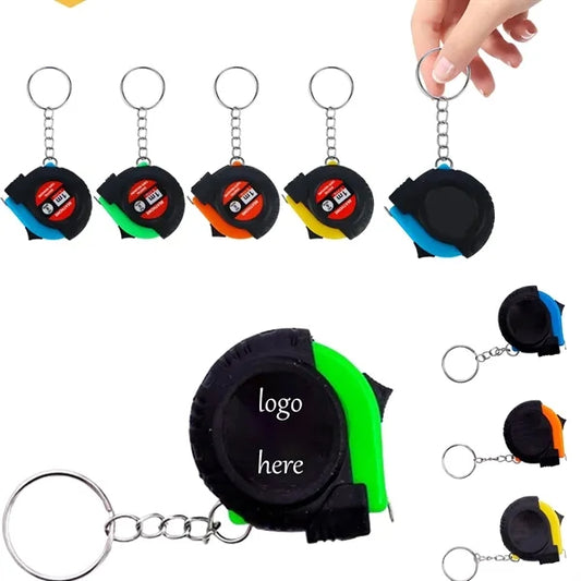 Plastic Case Steel Tape Measure With Key Ring