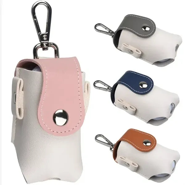 PortableGolf Ball Pouch Pu Leather Hang On Waist Gift