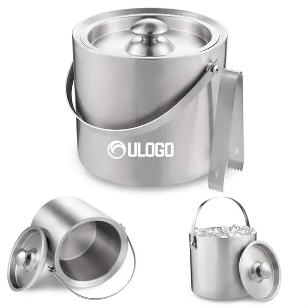 1.4L Double-Wall Stainless Steel Insulated Ice Bucket