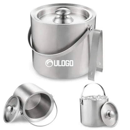 1.4L Double-Wall Stainless Steel Insulated Ice Bucket