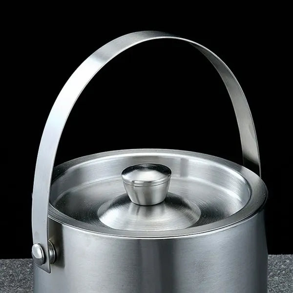 1.4L Double-Wall Stainless Steel Insulated Ice Bucket