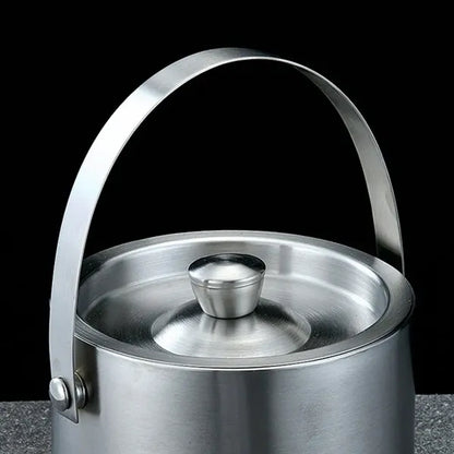1.4L Double-Wall Stainless Steel Insulated Ice Bucket