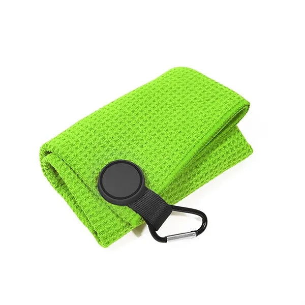 Magnetic Microfiber Waffle Golf Towels with Carabiner Clip
