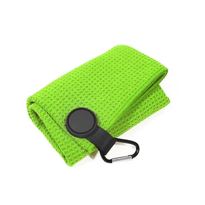 Magnetic Microfiber Waffle Golf Towels with Carabiner Clip