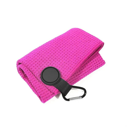 Magnetic Microfiber Waffle Golf Towels with Carabiner Clip