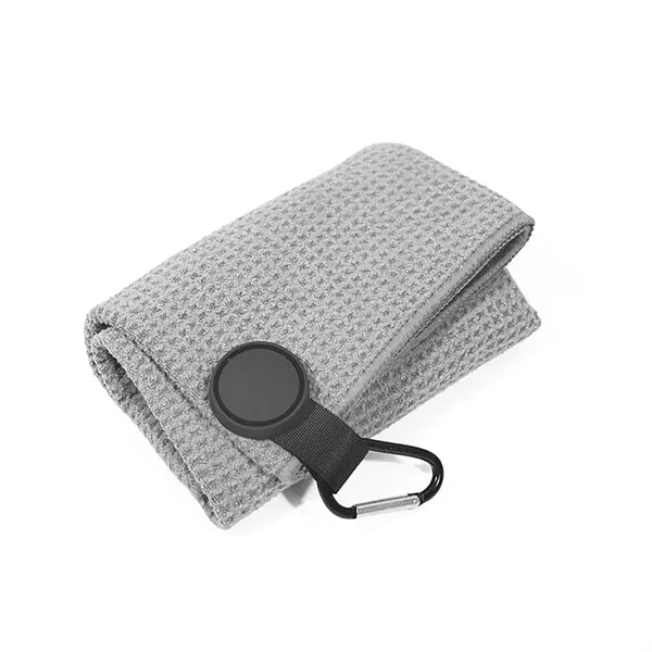 Magnetic Microfiber Waffle Golf Towels with Carabiner Clip
