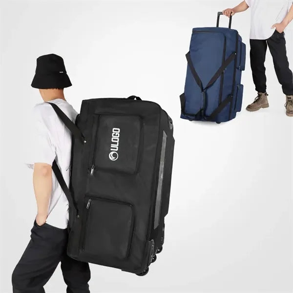 32-40" Large Foldable Travel Wheeled Rolling Duffel Bags