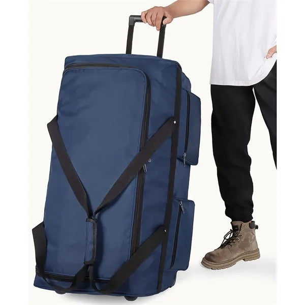 32-40" Large Foldable Travel Wheeled Rolling Duffel Bags