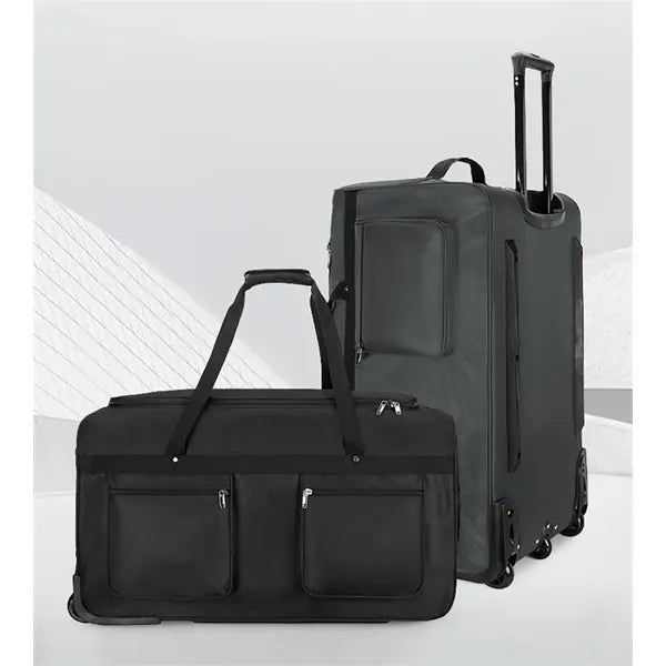 32-40" Large Foldable Travel Wheeled Rolling Duffel Bags