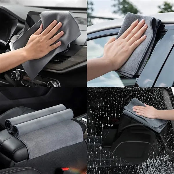 Double-Sided Car Drying Towel Chamois Cloth Super Absorbent
