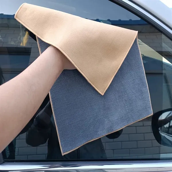 Double-Sided Car Drying Towel Chamois Cloth Super Absorbent