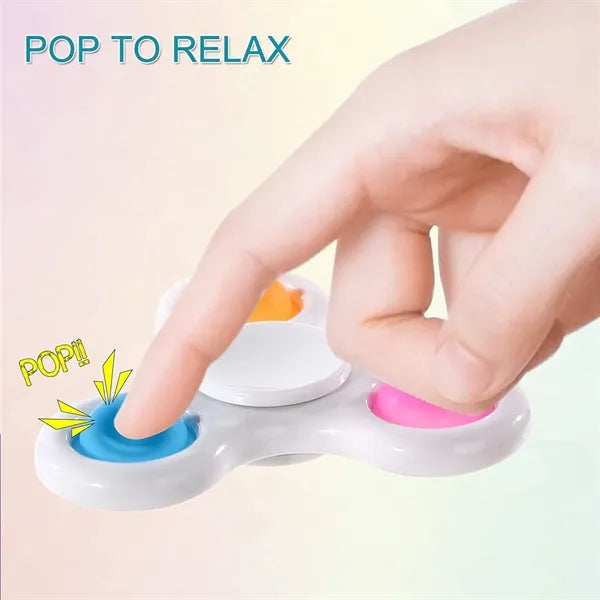 Rotatable Push-Pop Bubble Fidget Sensory Spinner Toy