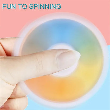Rotatable Push-Pop Bubble Fidget Sensory Spinner Toy