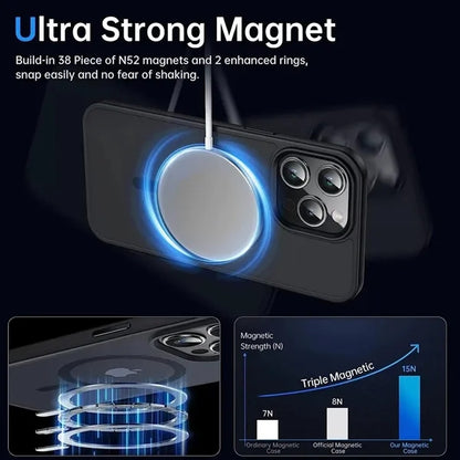 Slim Translucent Matte Magnetic Cases for Apple Phone