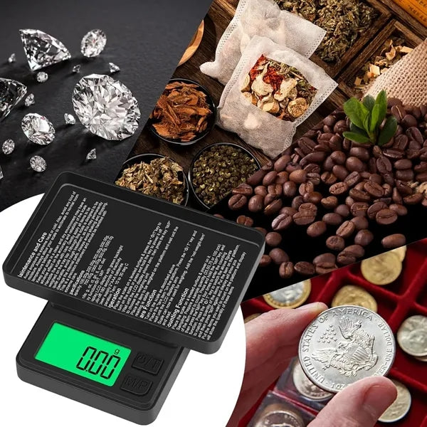 Digital Pocket Scale 1000g x 0.01g Precision Gram Weigh