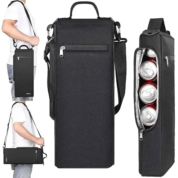 Golf Cooler Bag Holds 6 Pack Cans or 2 Bottles of Wine