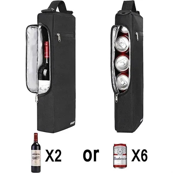 Golf Cooler Bag Holds 6 Pack Cans or 2 Bottles of Wine