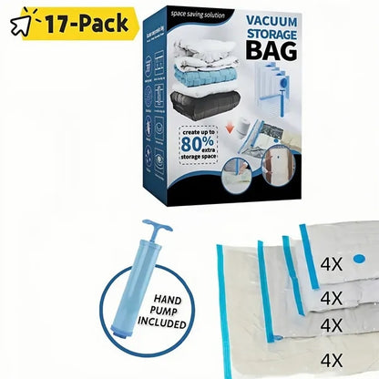17 Pack Vacuum Storage Bags With Pump
