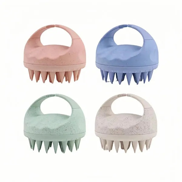 Wheat Straw Silicone Scalp Massager Brush