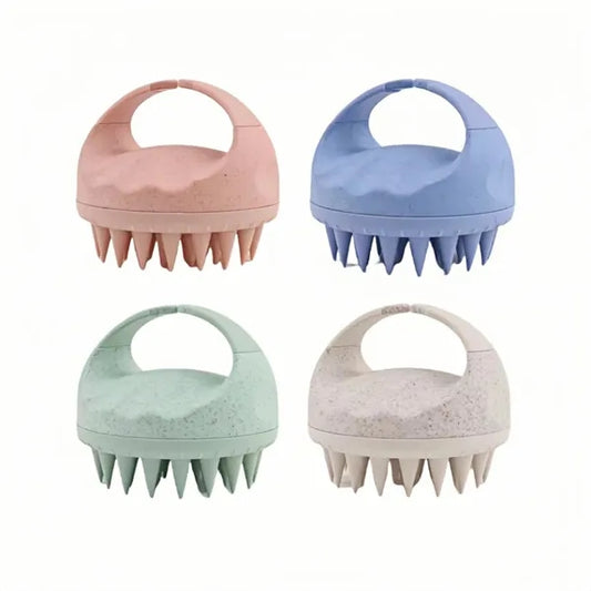 Wheat Straw Silicone Scalp Massager Brush