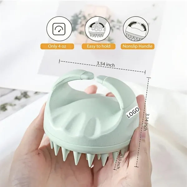 Wheat Straw Silicone Scalp Massager Brush