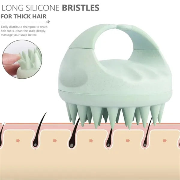 Wheat Straw Silicone Scalp Massager Brush