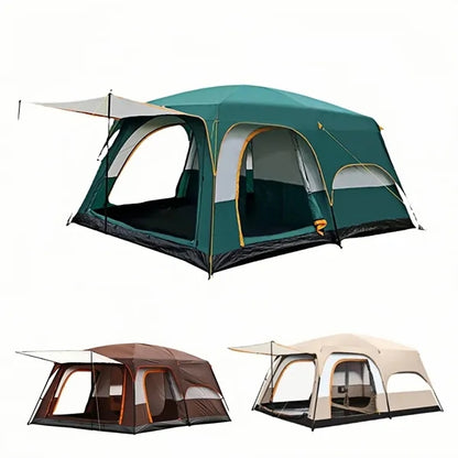 Family Camping Tent 2 Room Waterproof Spacious Instant Setup
