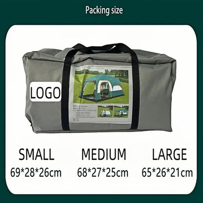 Family Camping Tent 2 Room Waterproof Spacious Instant Setup