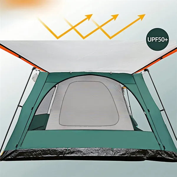 Family Camping Tent 2 Room Waterproof Spacious Instant Setup