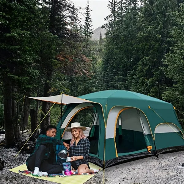 Family Camping Tent 2 Room Waterproof Spacious Instant Setup