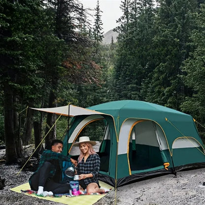 Family Camping Tent 2 Room Waterproof Spacious Instant Setup