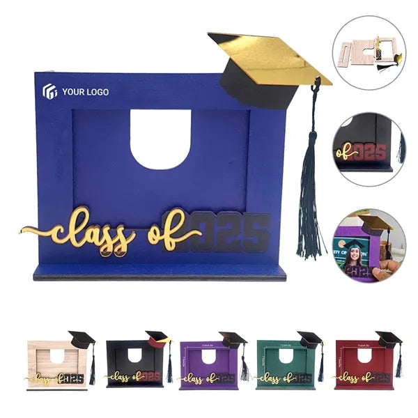 Three-dimensional wooden graduation season gift photo frame