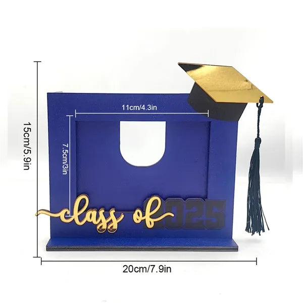 Three-dimensional wooden graduation season gift photo frame