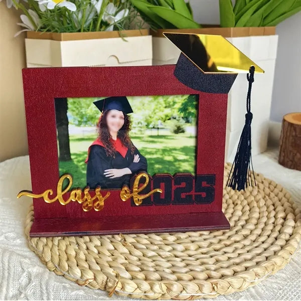 Three-dimensional wooden graduation season gift photo frame