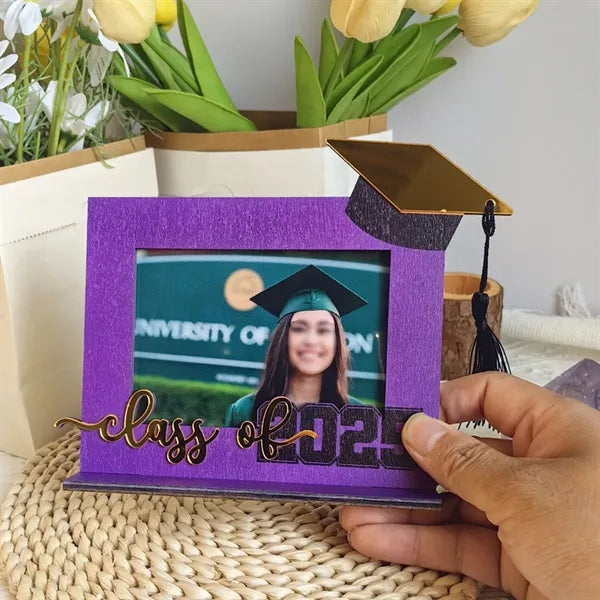 Three-dimensional wooden graduation season gift photo frame
