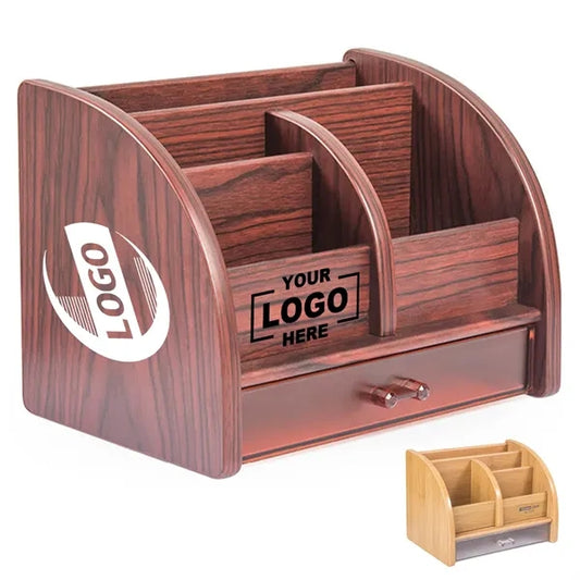 Wooden Desktop Stationery Storage Stand Dressing Box