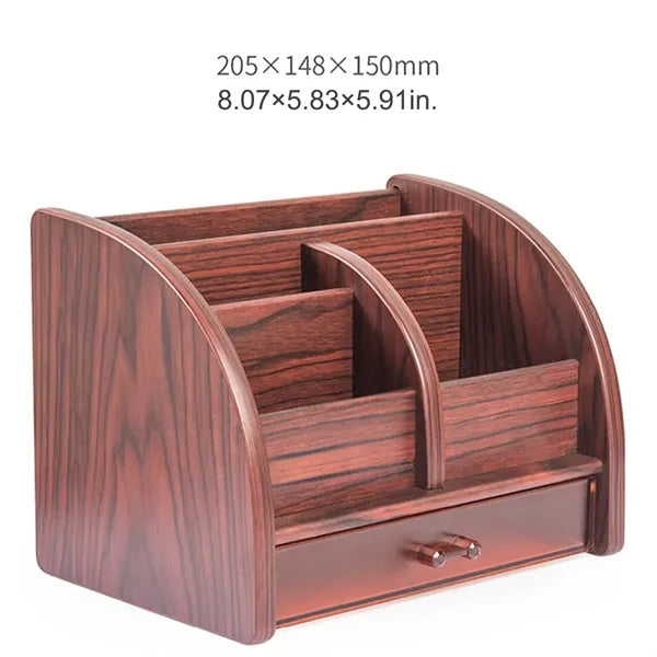 Wooden Desktop Stationery Storage Stand Dressing Box