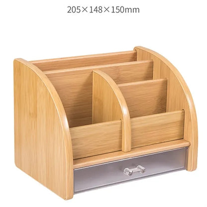 Wooden Desktop Stationery Storage Stand Dressing Box
