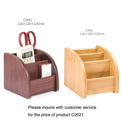 Wooden Desktop Stationery Storage Stand Dressing Box