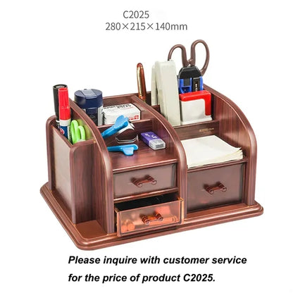 Wooden Desktop Stationery Storage Stand Dressing Box