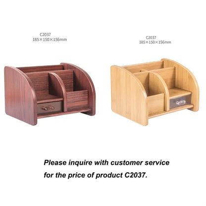 Wooden Desktop Stationery Storage Stand Dressing Box