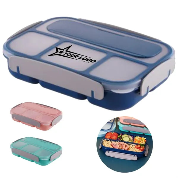 Divided Plastic Lunch Box For Students And Office Workers