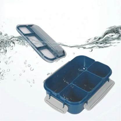 Divided Plastic Lunch Box For Students And Office Workers