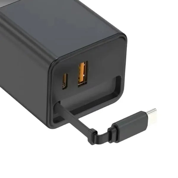 PD40W Fast Charging Head Charger With Retractable Cable