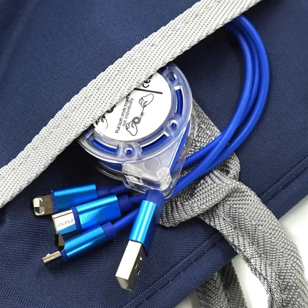 3 In 1 Retractable USB Charger Cable Charging Cord