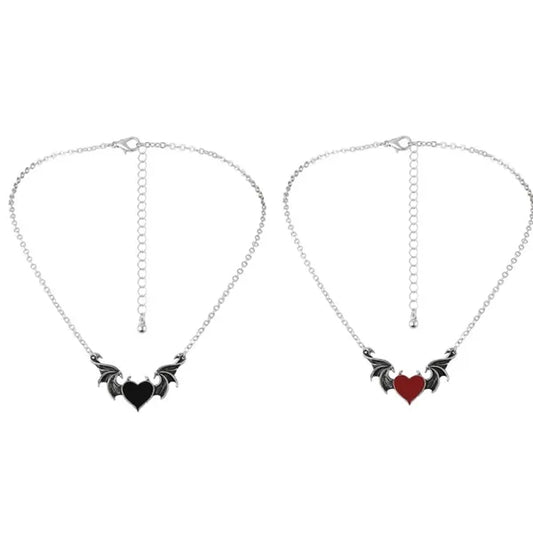 Halloween Demon Wings Pendant Necklace